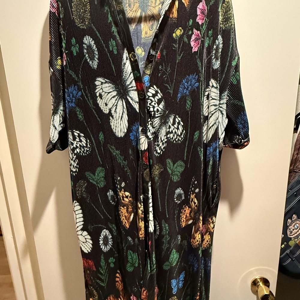 Dressed in LALA Floral and Butterfly Print Dress